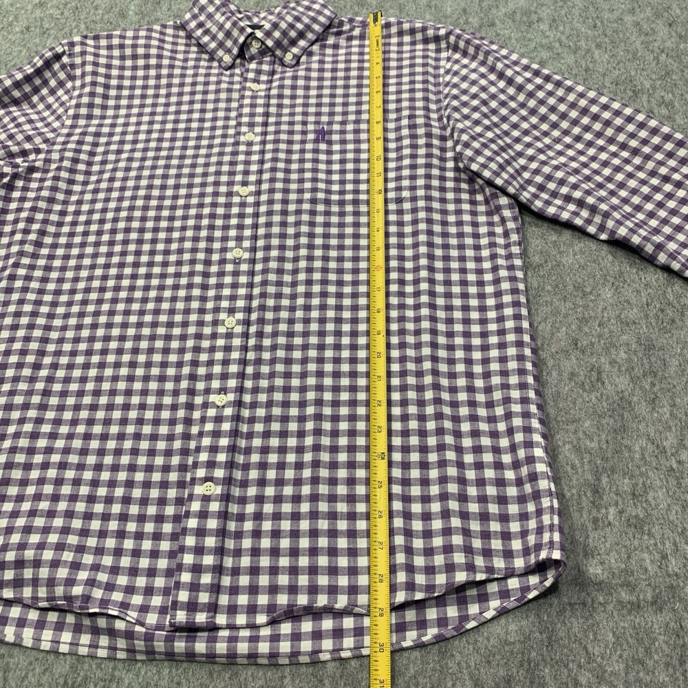 Johnnie O Men's Hangin' Out Purple White Check Button Down Shirt - Size L - Picture 9 of 15